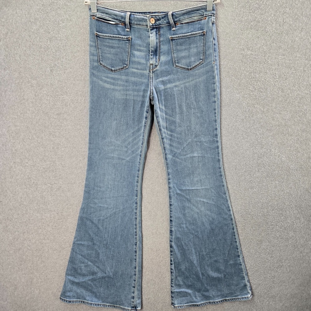 Abercrombie & Fitch Women Jeans 28x31 Blue Flare Signature Collection Inseam 31"